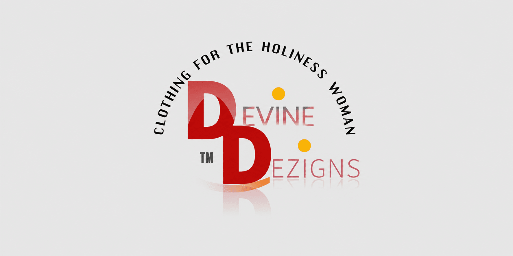 Logo for Devine Dezigns, featuring the tagline "Clothing for the Holiness Woman"