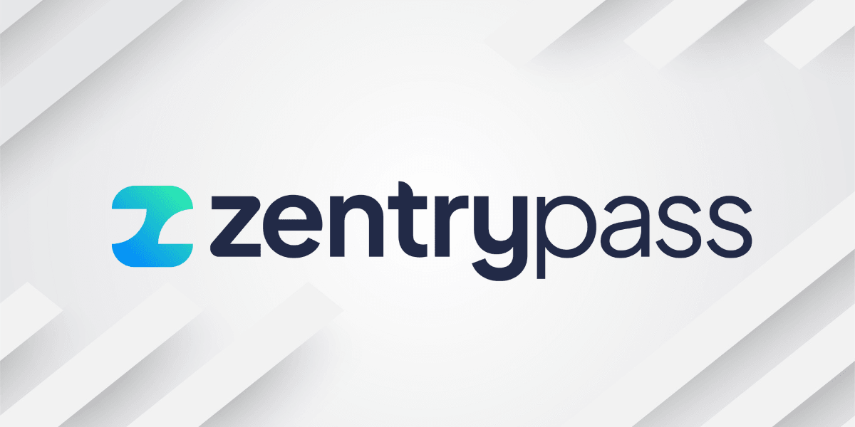 Logo of ZentryPass with a modern, clean design and gradient colors