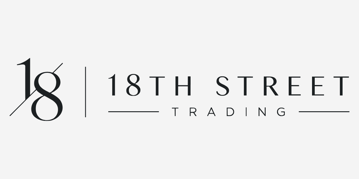 Logo design for 18th Street Trading featuring elegant typography and numerical elements