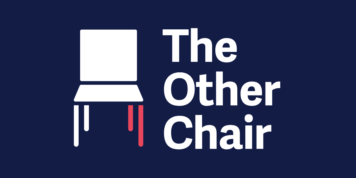 Logo featuring the words "The Other Chair" with a stylized chair graphic